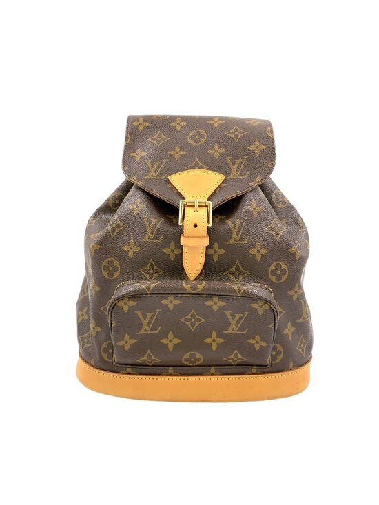 Louis Vuitton Montsouris MM Monogram Leather Brown Light Backpack Gold main image 4